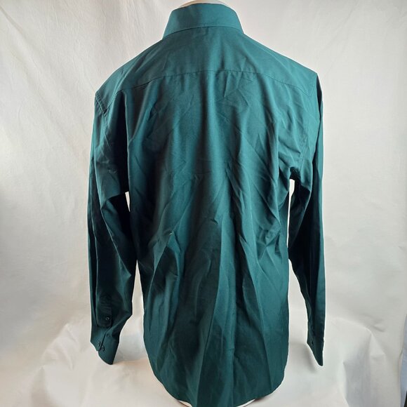 Tom Baine Shirt Mens XL Green Button Up Slim Fit Performance Stretch Christmas - Picture 6 of 9